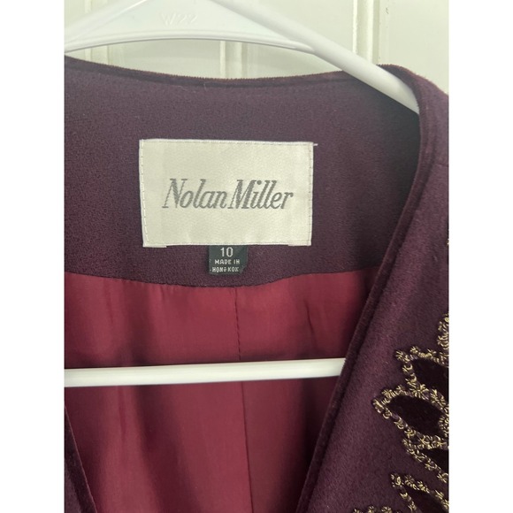 Nolan Miller Vintage Wool Blend Embellished Evening Jacket Size 10 - Picture 5 of 10